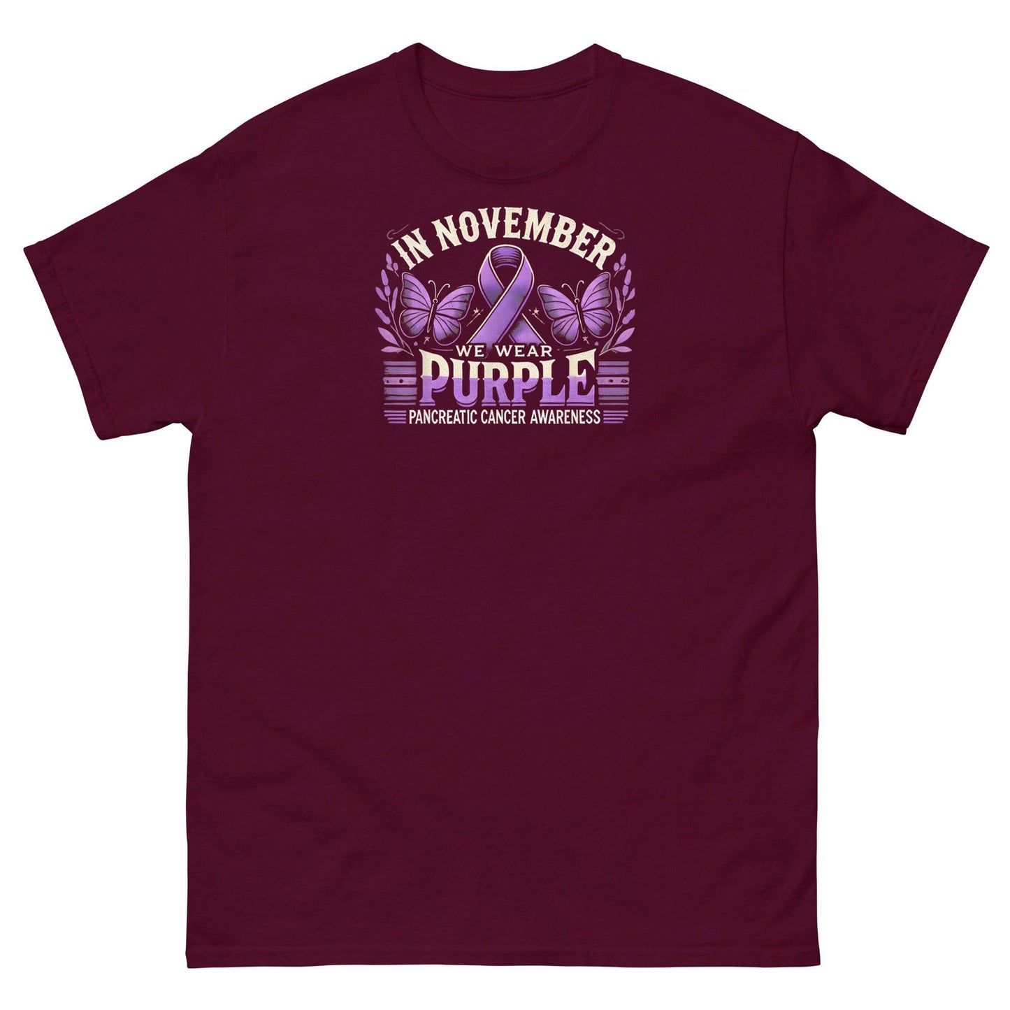 Pancreatic Cancer November We Wear Classic Tee - JohnVsGBMMaroonS