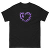 Pancreatic Cancer Purple Heart with Ribbon Classic Tee - JohnVsGBMBlackS