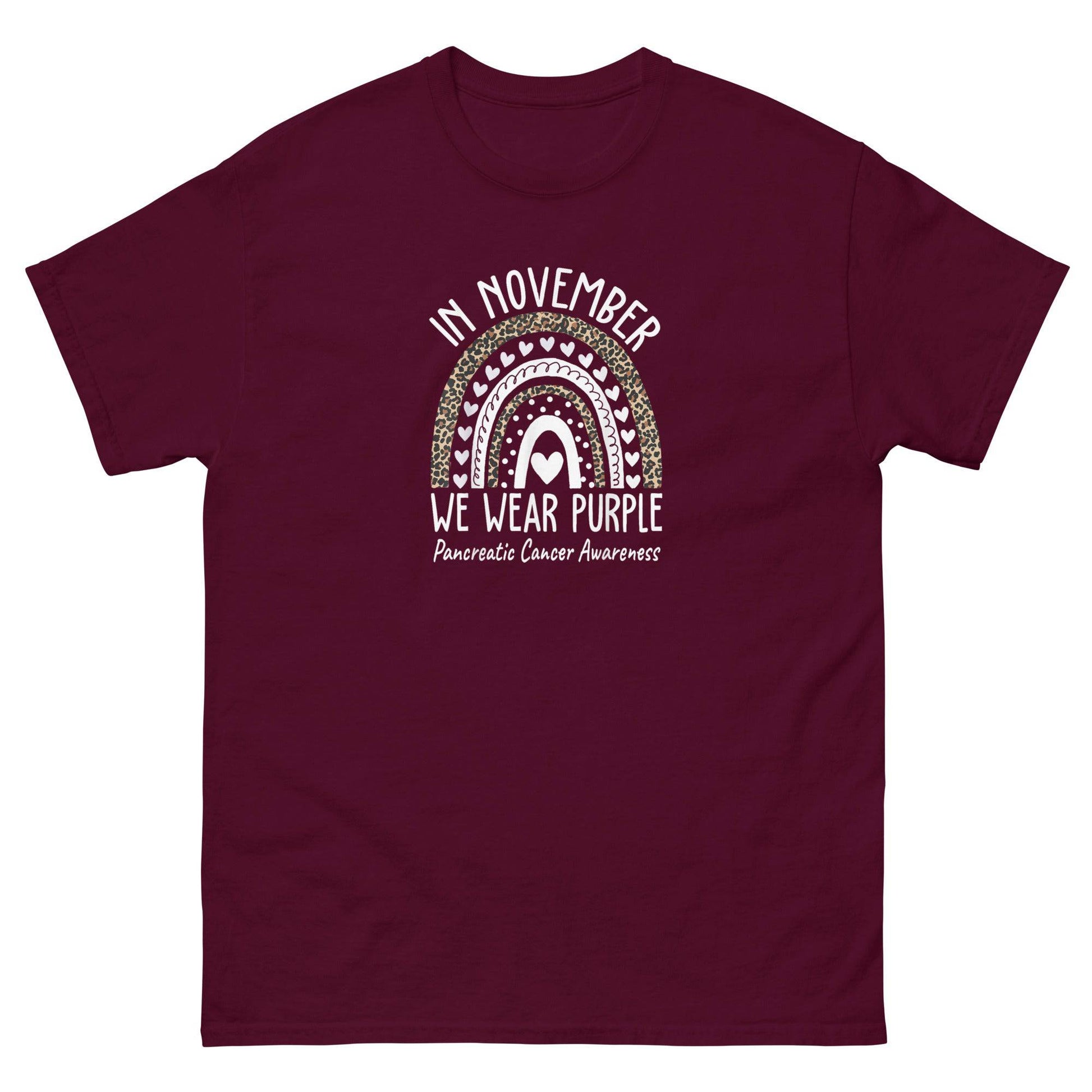 Pancreatic Cancer Rainbow Classic Tee - JohnVsGBMMaroonS