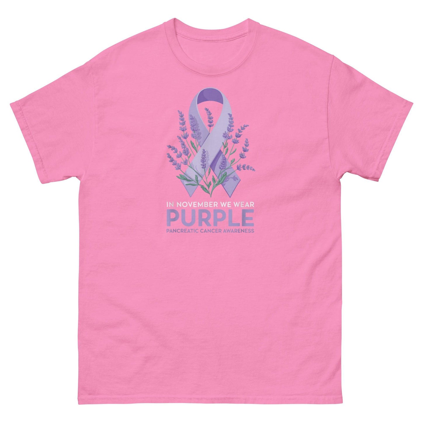 Pancreatic Cancer Ribbon with Lavender Classic Tee - JohnVsGBMAzaleaS