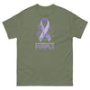 Pancreatic Cancer Ribbon with Lavender Classic Tee - JohnVsGBMMilitary GreenS