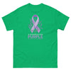 Pancreatic Cancer Ribbon with Lavender Classic Tee - JohnVsGBMIrish GreenS