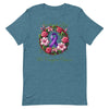 Pancreatic Cancer Rose Love Tee - JohnVsGBMHeather Deep TealS