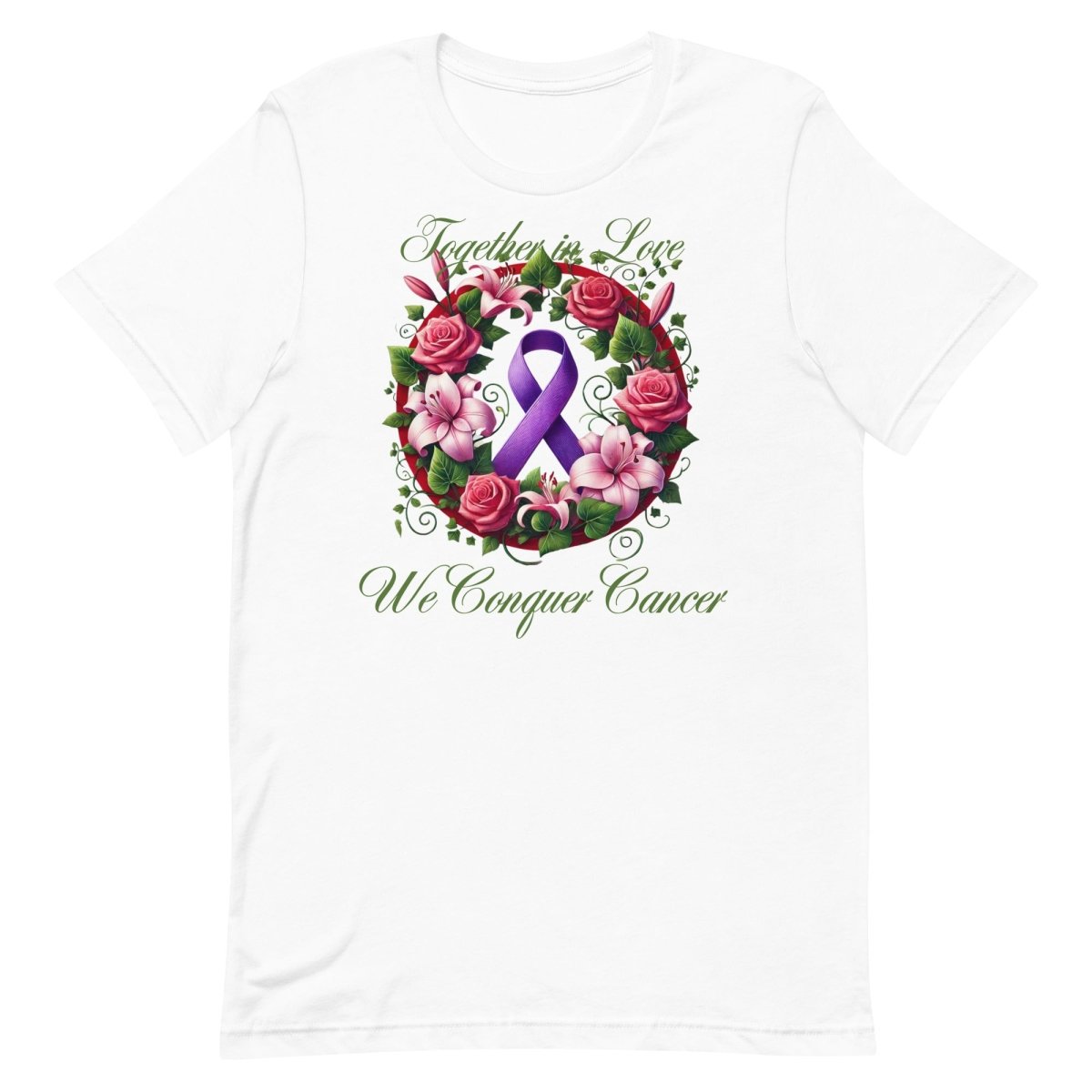 Pancreatic Cancer Rose Love Tee - JohnVsGBMWhiteS