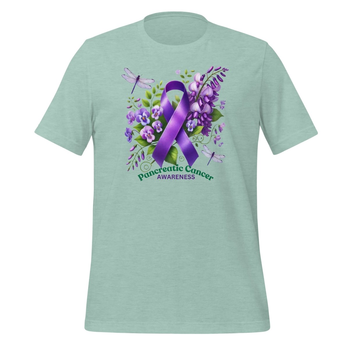 Pancreatic Cancer Spring Tee - JohnVsGBMHeather Prism Dusty BlueS