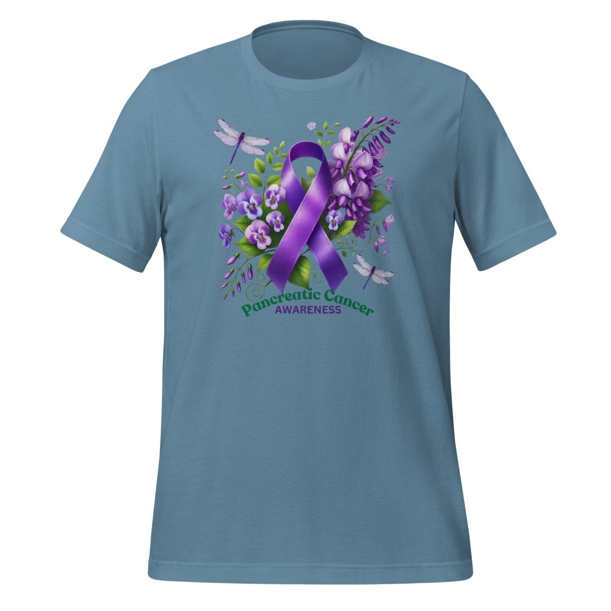 Pancreatic Cancer Spring Tee - JohnVsGBMSteel BlueS