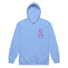 Pancreatic Cancer Zip Up Survivor Hoodie - JohnVsGBMCarolina BlueS