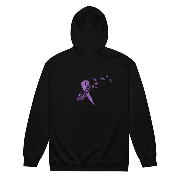 Pancreatic Cancer Zip Up Survivor Hoodie - JohnVsGBMBlackS
