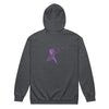 Pancreatic Cancer Zip Up Survivor Hoodie - JohnVsGBMDark HeatherS