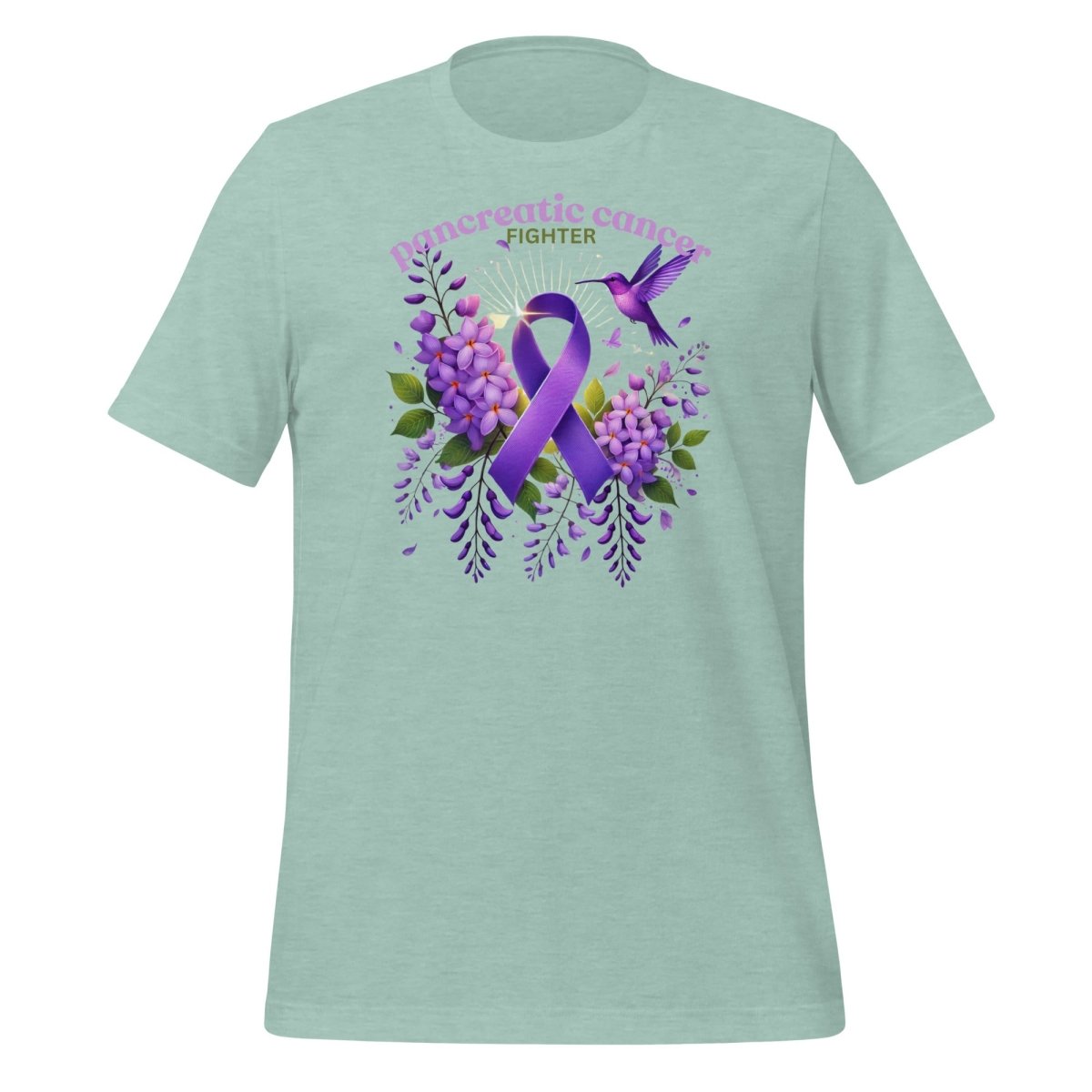 Pancreatic Fighter Spring Tee - JohnVsGBMHeather Prism Dusty BlueS