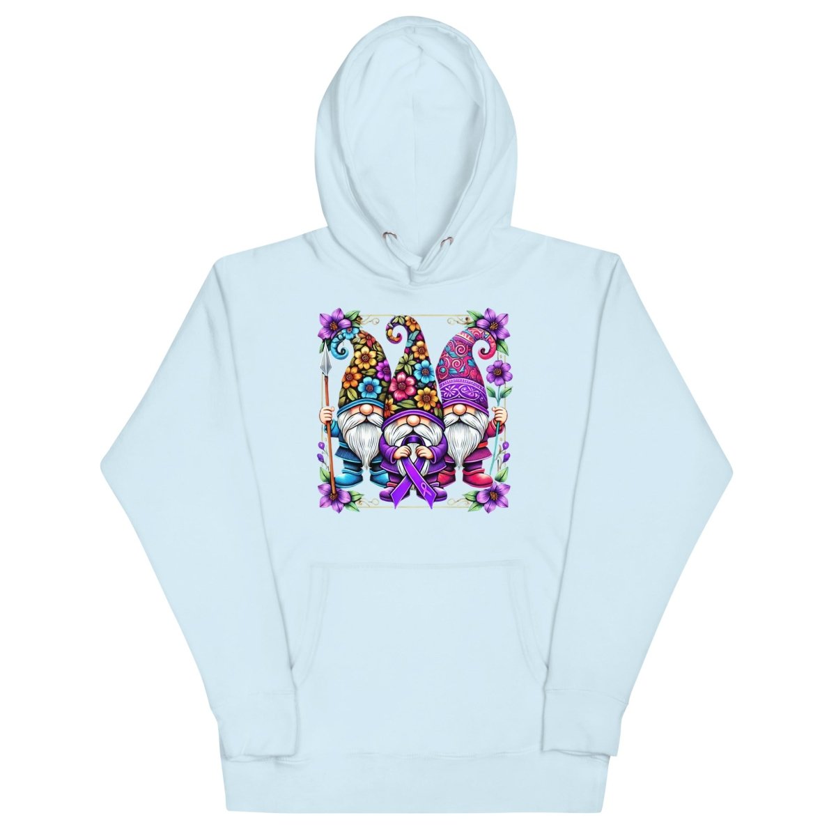 Pancreatic Gnome Frame Hoodie - JohnVsGBMSky BlueS