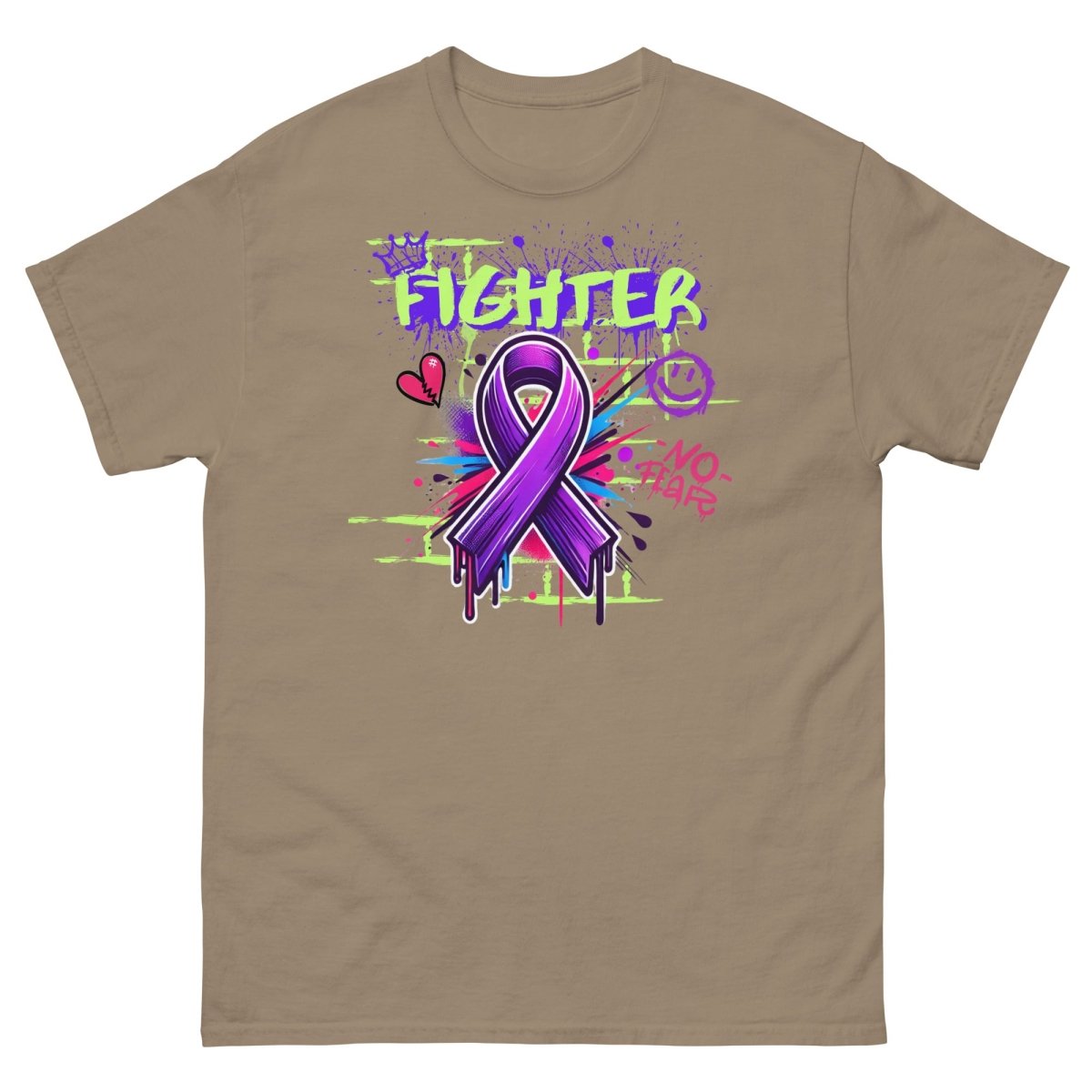 Pancreatic Graffiti Ribbon Tee - JohnVsGBMBrown SavanaS