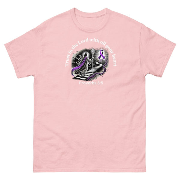 Pancreatic Proverbs Faith Tee - JohnVsGBMLight PinkS