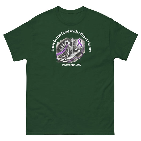 Pancreatic Proverbs Faith Tee - JohnVsGBMForest GreenS