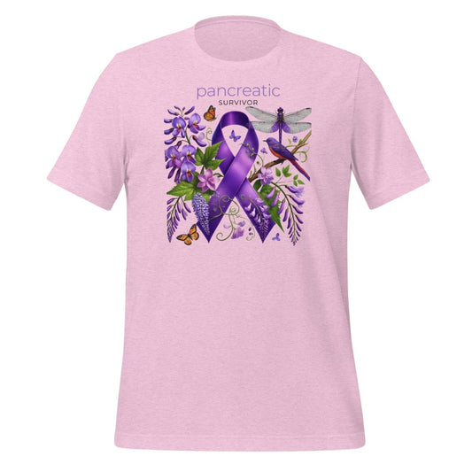 Pancreatic Survivor Spring Tee - JohnVsGBMHeather Prism LilacS