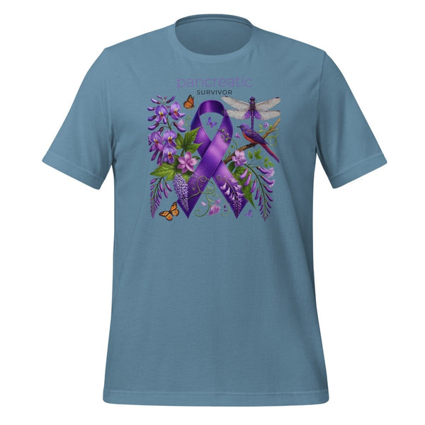 Pancreatic Survivor Spring Tee - JohnVsGBMSteel BlueS