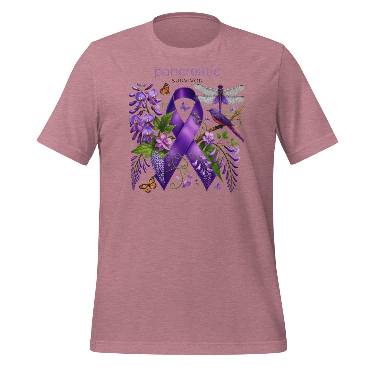 Pancreatic Survivor Spring Tee - JohnVsGBMHeather OrchidS