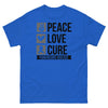 Parkinsons Awareness Peace, Love, Cure Classic Tee - JohnVsGBMRoyalS