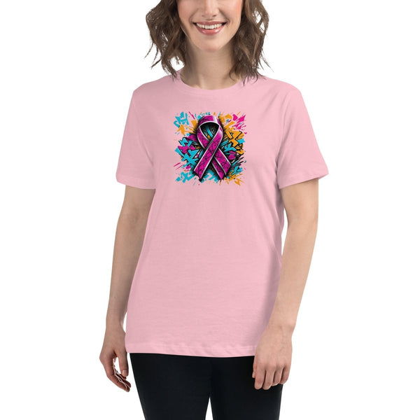 Pink Hex Women's Ribbon Graffiti Tee - JohnVsGBMPinkS