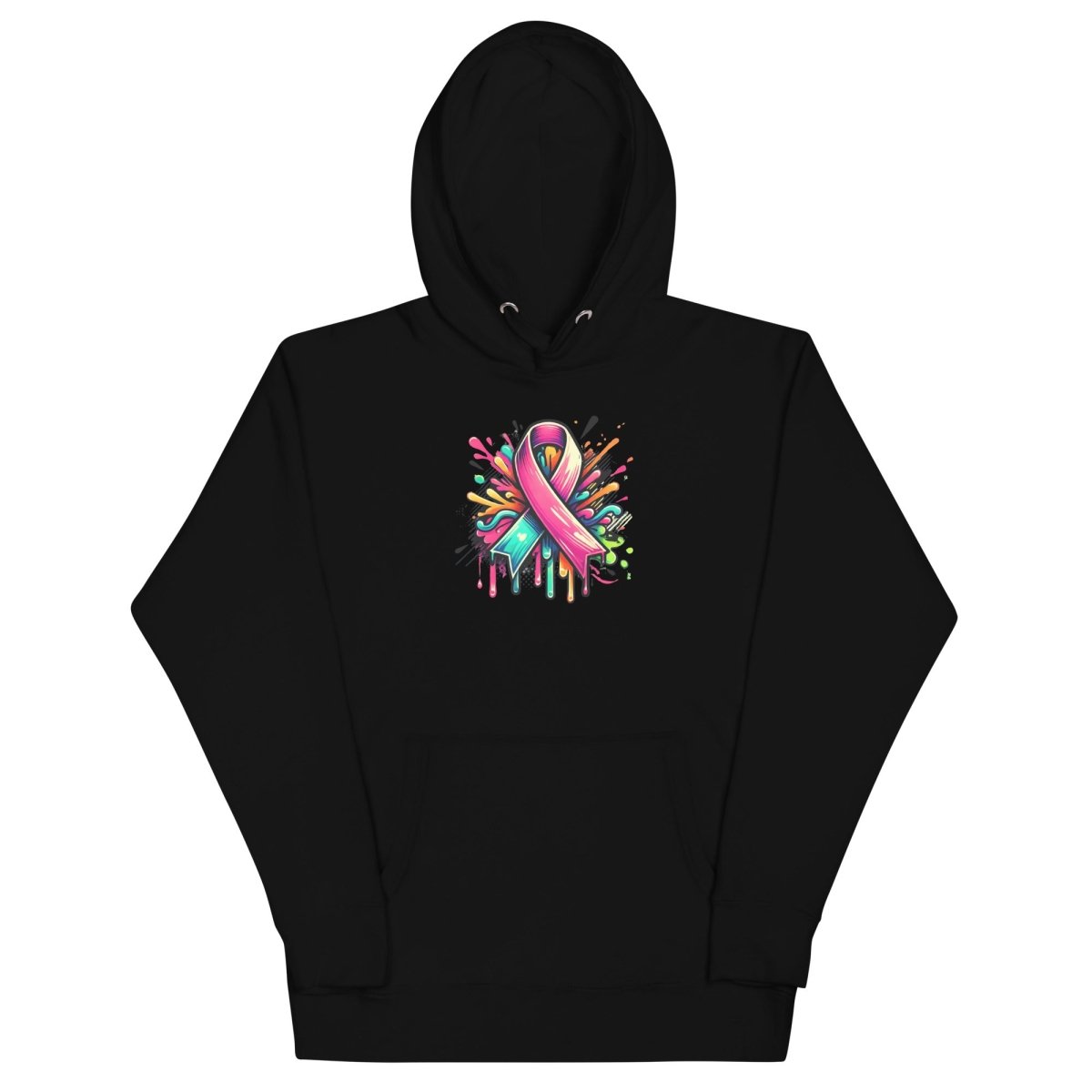 Pink Multi Ribbon Graffiti Hoodie - JohnVsGBMBlackS