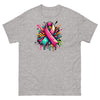 Pink Multi Ribbon Graffiti Tee - JohnVsGBMSport GreyS