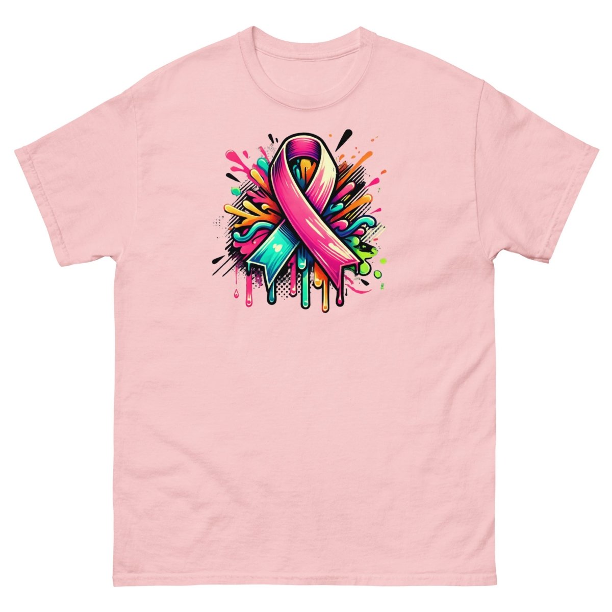 Pink Multi Ribbon Graffiti Tee - JohnVsGBMLight PinkS