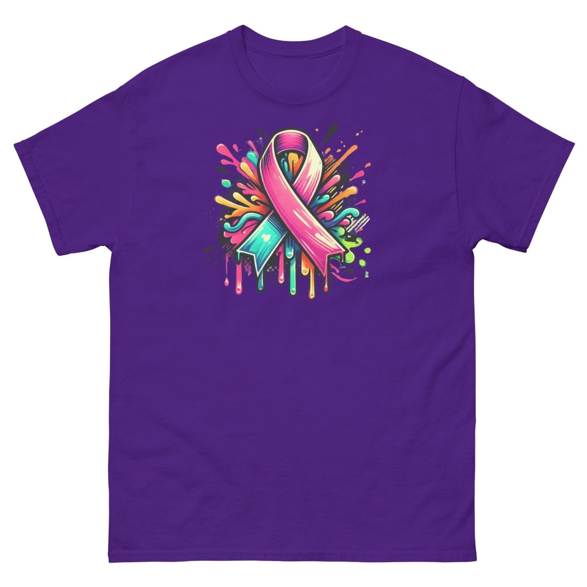 Pink Multi Ribbon Graffiti Tee - JohnVsGBMPurpleS