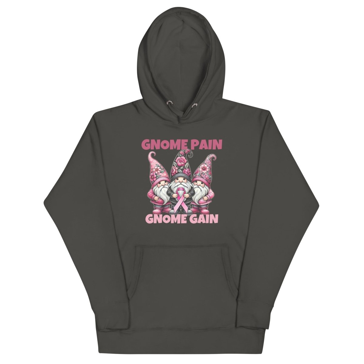 Pink Ribbon Gnome Hoodie - JohnVsGBMVintage BlackS