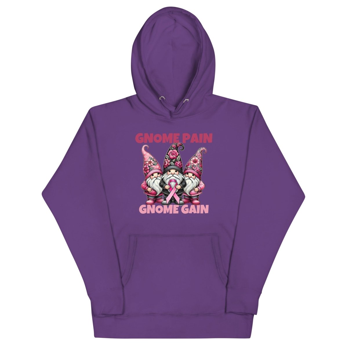 Pink Ribbon Gnome Hoodie - JohnVsGBMPurpleS