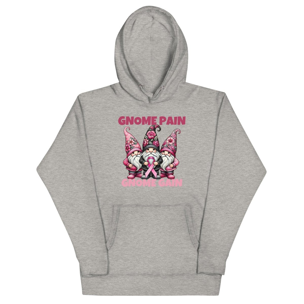 Pink Ribbon Gnome Hoodie - JohnVsGBMCarbon GreyS