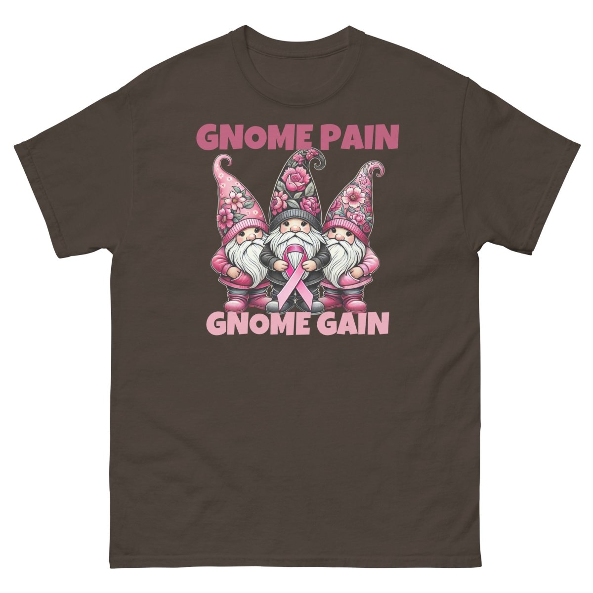 Pink Ribbon Gnome Tee - JohnVsGBMDark ChocolateS