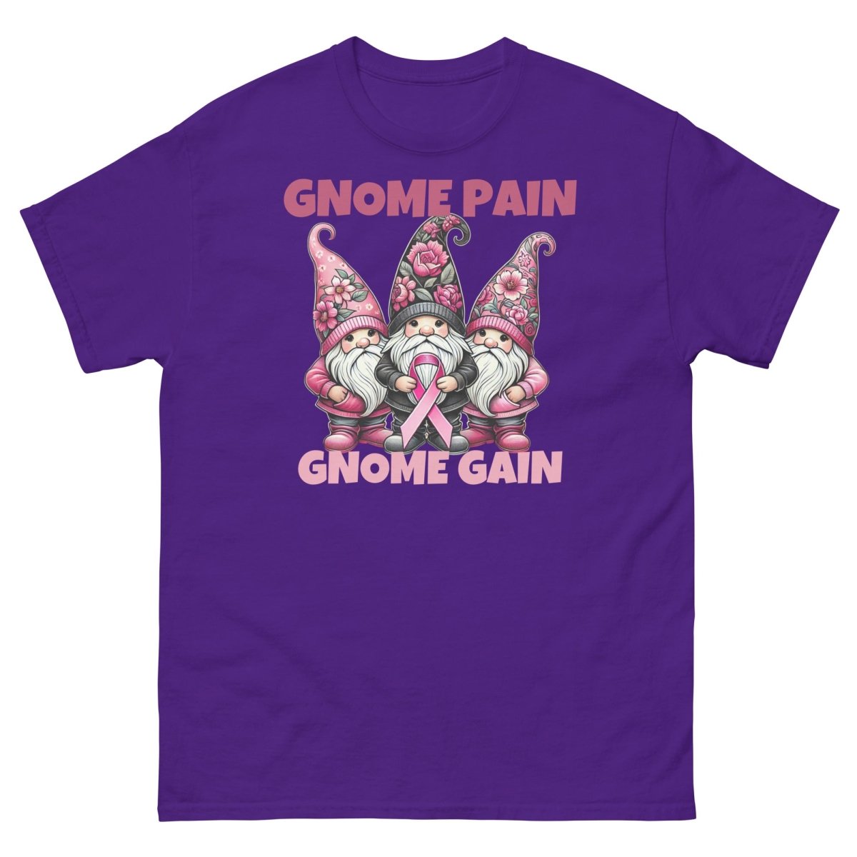 Pink Ribbon Gnome Tee - JohnVsGBMPurpleS