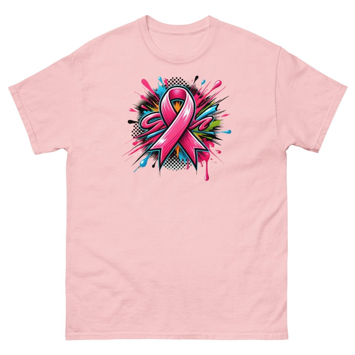 Pink Ribbon Graffiti Tee - JohnVsGBMLight PinkS