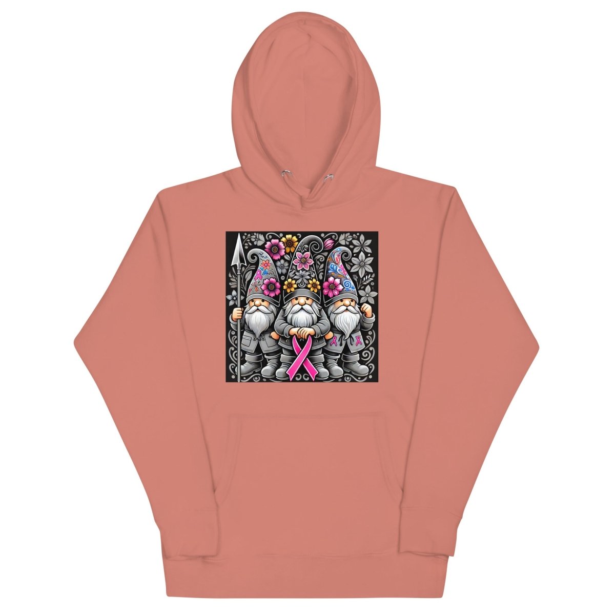 Pink/Gray Floral Gnome Hoodie - JohnVsGBMDusty RoseS