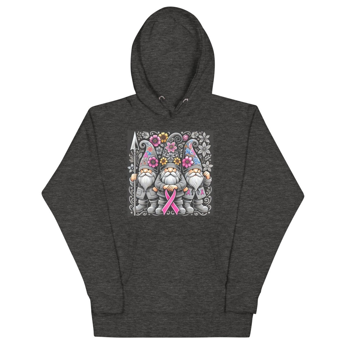 Pink/Gray Floral Gnome Hoodie - JohnVsGBMCharcoal HeatherS