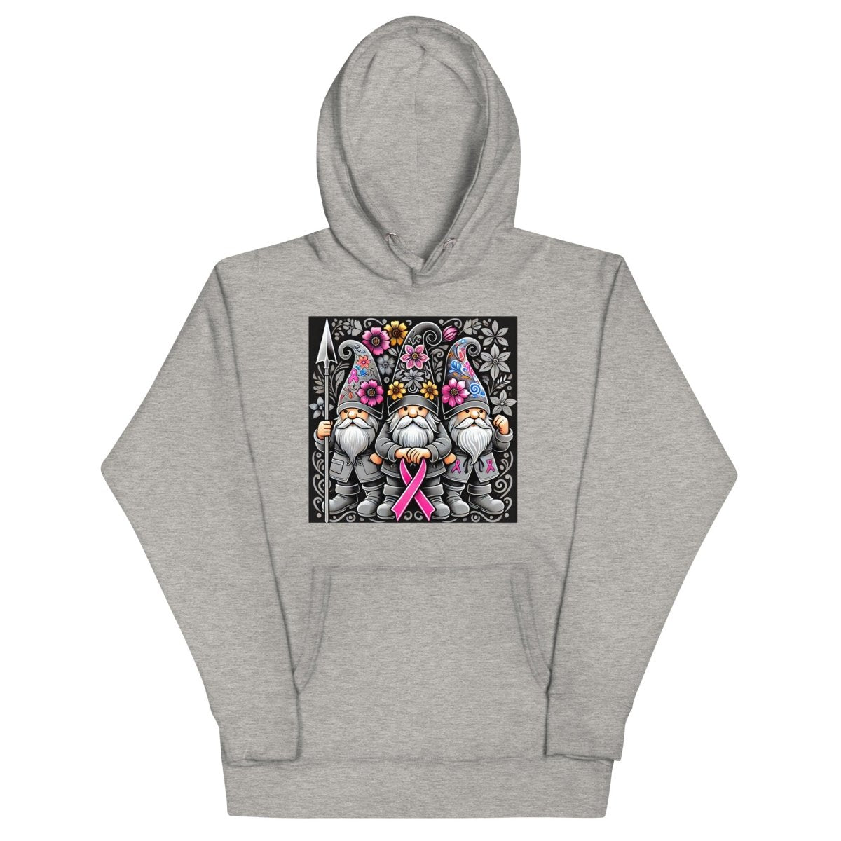 Pink/Gray Floral Gnome Hoodie - JohnVsGBMCarbon GreyS