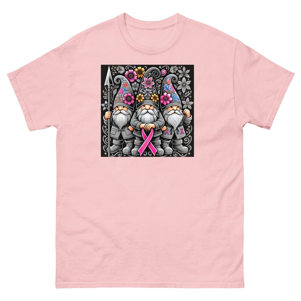 Pink/Gray Floral Gnome Tee - JohnVsGBMLight PinkS