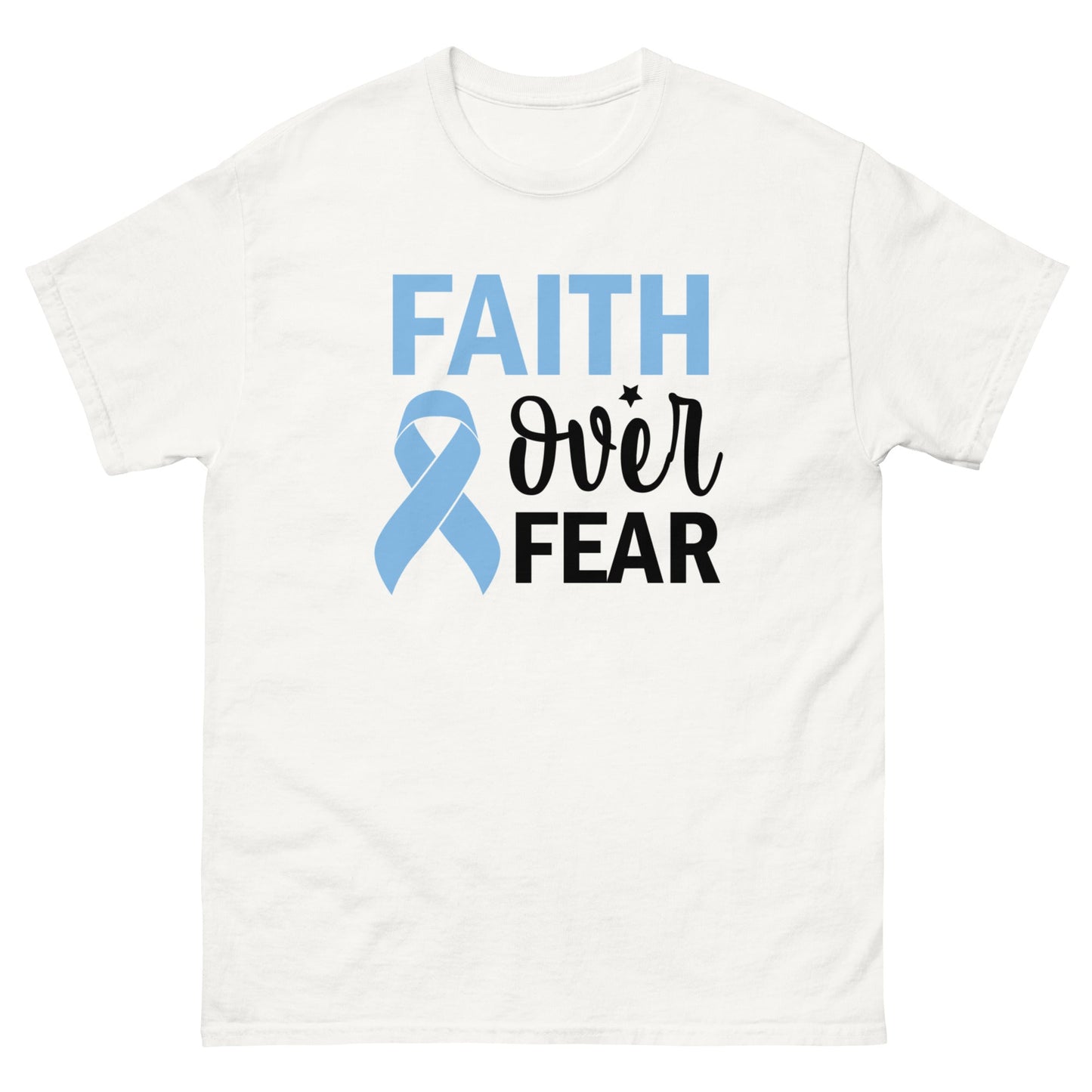 Prostate Cancer Faith Over Fear Tee - JohnVsGBMWhiteS