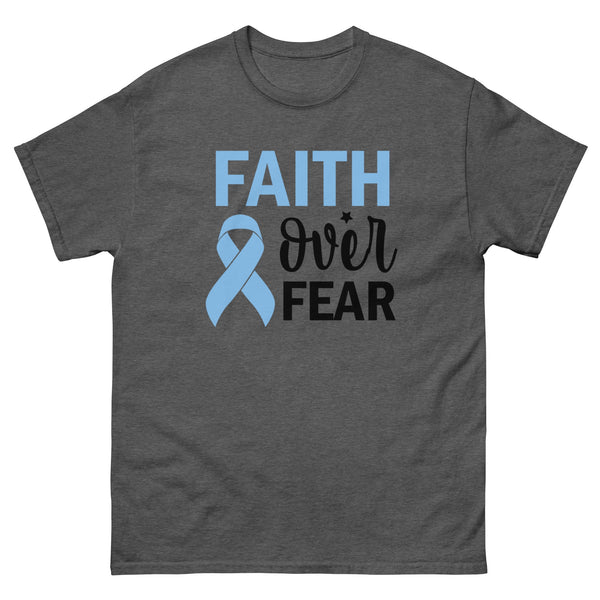 Prostate Cancer Faith Over Fear Tee - JohnVsGBMDark HeatherS