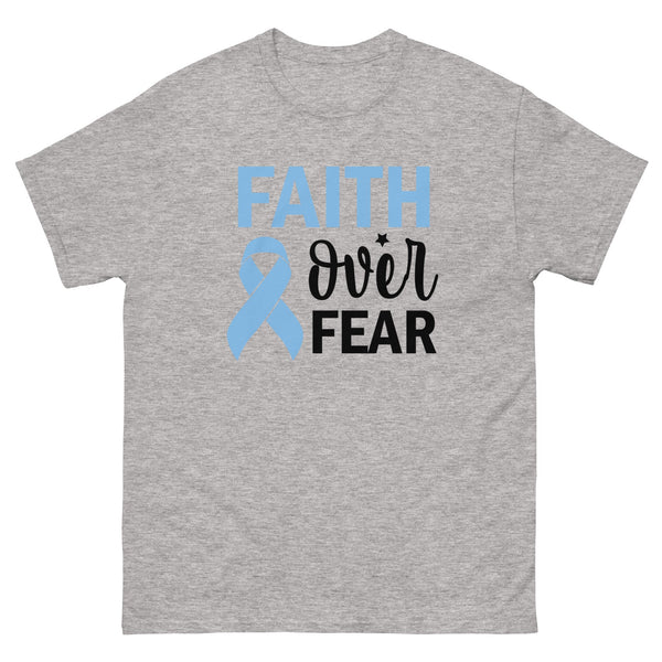 Prostate Cancer Faith Over Fear Tee - JohnVsGBMSport GreyS