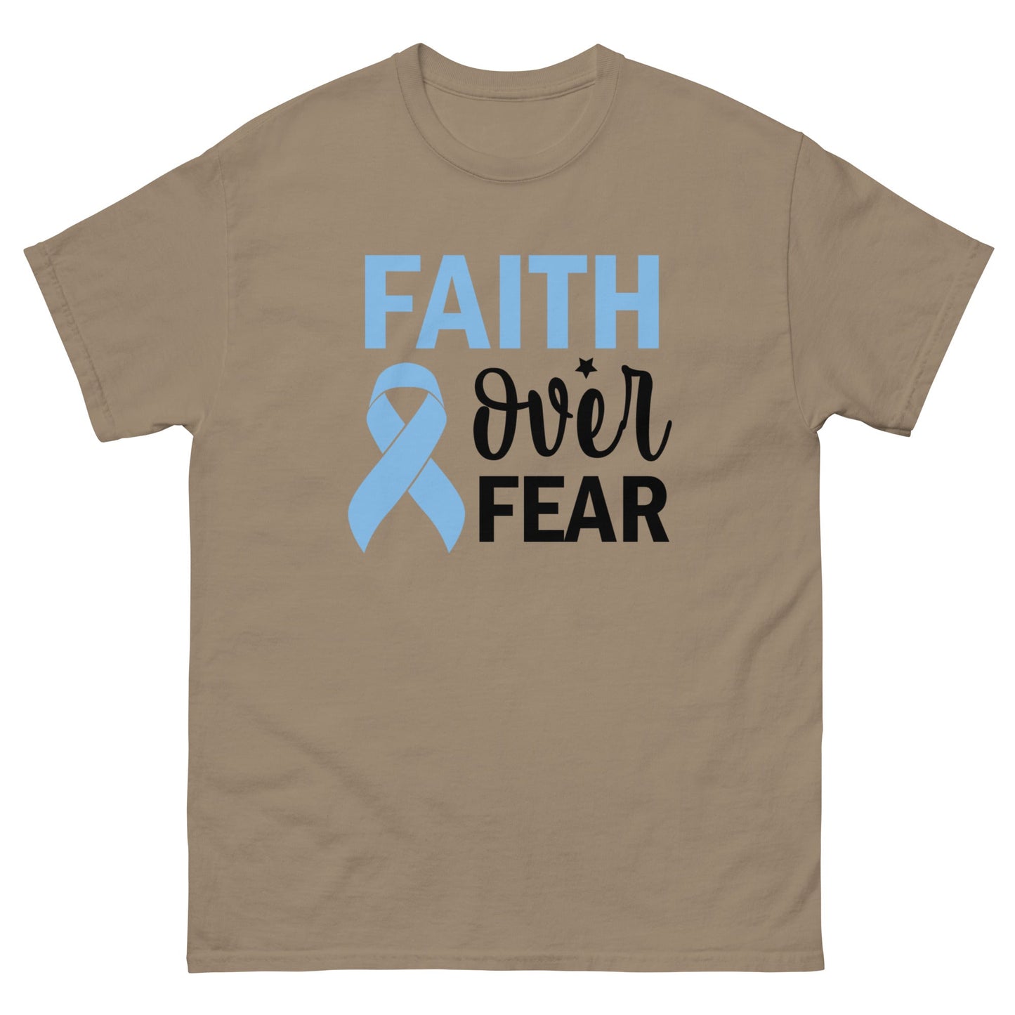 Prostate Cancer Faith Over Fear Tee - JohnVsGBMBrown SavanaS