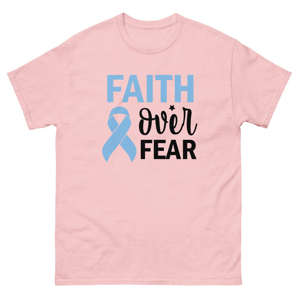 Prostate Cancer Faith Over Fear Tee - JohnVsGBMLight PinkS