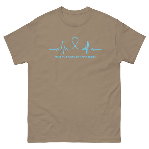 Prostate Cancer Heartbeat Tee - JohnVsGBMBrown SavanaS