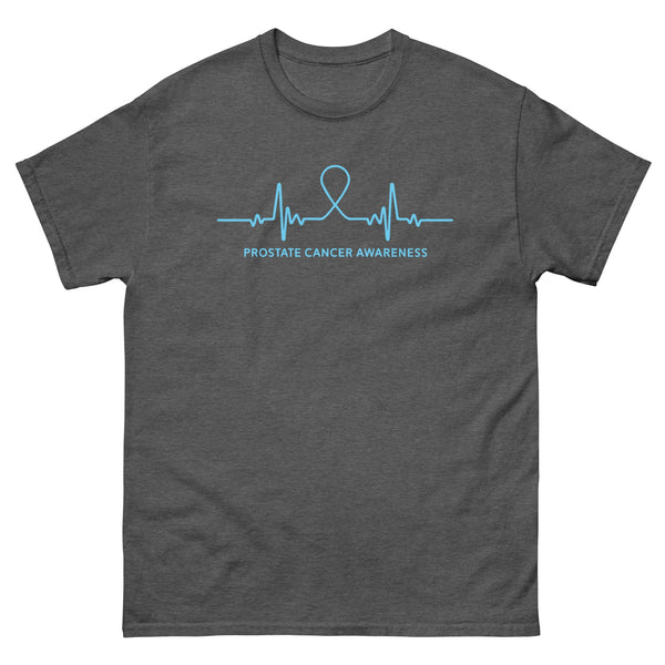 Prostate Cancer Heartbeat Tee - JohnVsGBMDark HeatherS