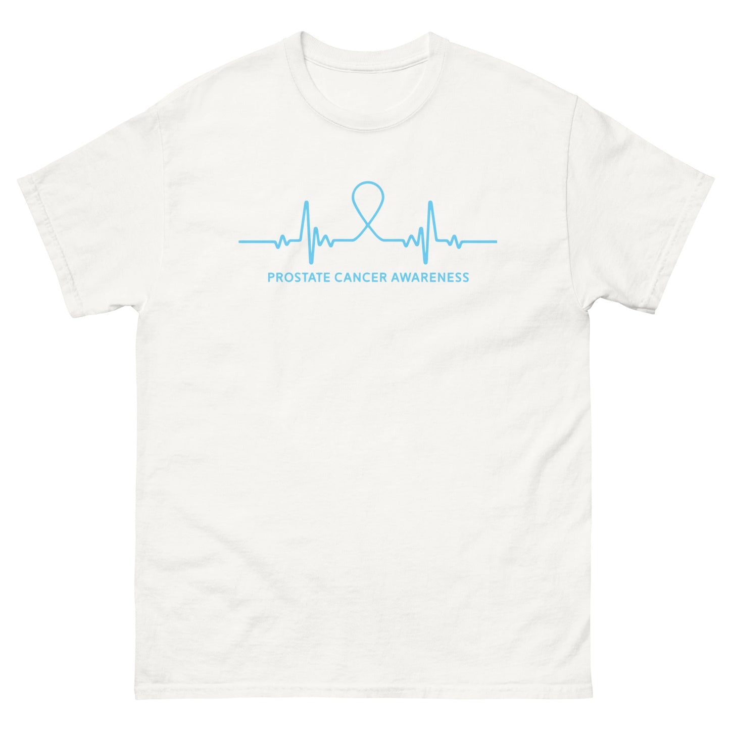 Prostate Cancer Heartbeat Tee - JohnVsGBMWhiteS