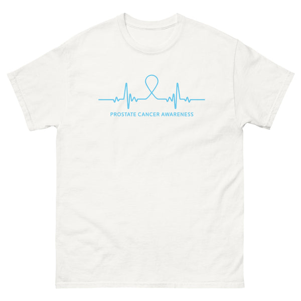 Prostate Cancer Heartbeat Tee - JohnVsGBMWhiteS