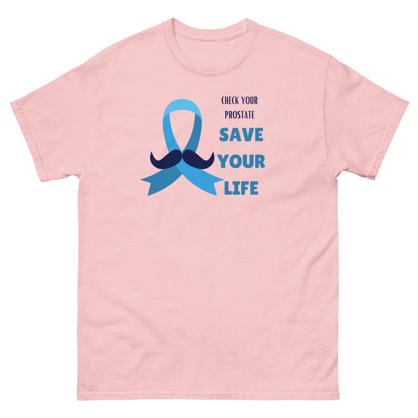 Prostate Cancer Mustache Tee - JohnVsGBMLight PinkS