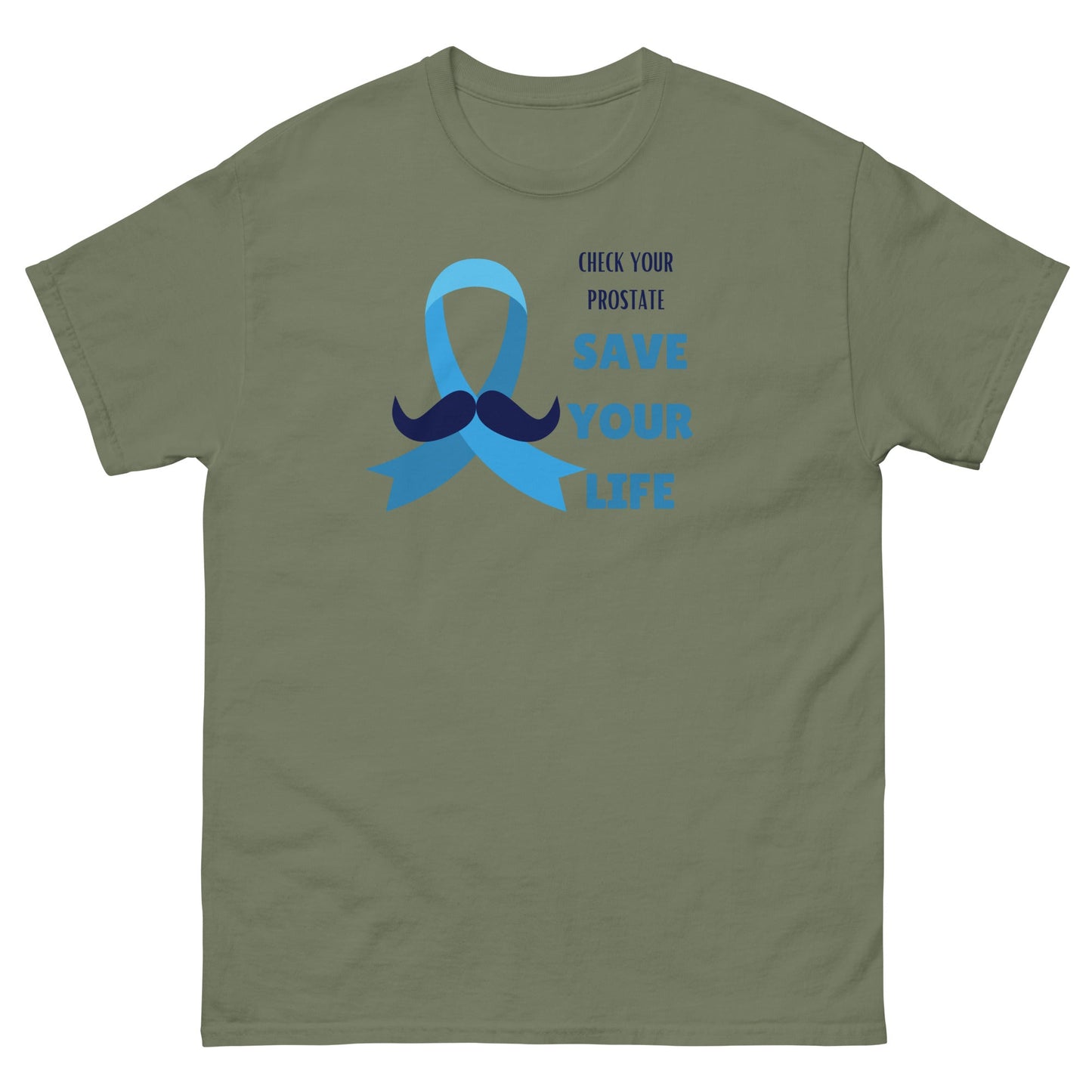 Prostate Cancer Mustache Tee - JohnVsGBMMilitary GreenS