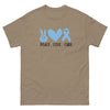 Prostate Cancer Peace Love Tee - JohnVsGBMBrown SavanaS