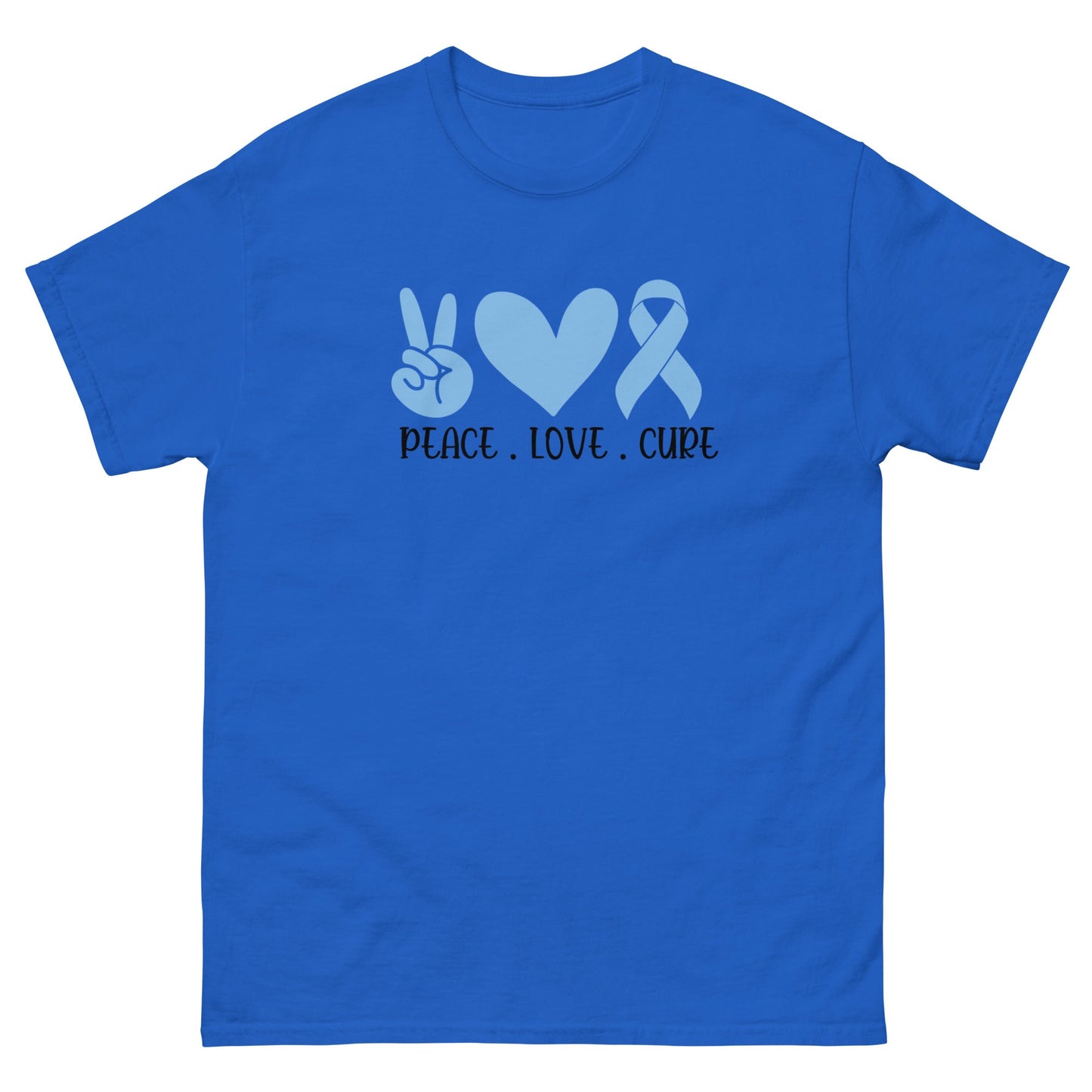 Prostate Cancer Peace Love Tee - JohnVsGBMRoyalS